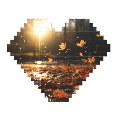DWVTFSM Fliegendes Baustein-Puzzle mit gefallenen Blättern, herzförmig, personalisierbar, Foto-Bausteine, Puzzle, romantische Heimdekoration, Jahrestag, Geburtstag, Geschenke für sie, ihn, Liebhaber, DWVTFSM Fliegendes Baustein-Puzzle mit gefallenen Blättern, herzförmig, personalisierbar, Foto-Bausteine, Puzzle, romantische Heimdekoration, Jahrestag, Geburtstag, Geschenke für sie, ihn, Liebhaber, von DWVTFSM