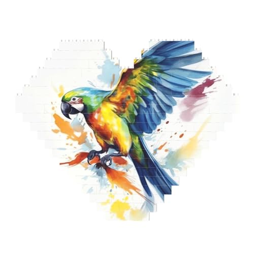 DWVTFSM Flying Parrot Baustein-Puzzle in Herzform, personalisiertes Foto-Baustein-Puzzle, Familien-Andenken, DIY, romantische Heimdekoration, Jahrestag, Geburtstagsgeschenke für sie, ihn, Liebhaber, DWVTFSM Flying Parrot Baustein-Puzzle in Herzform, personalisiertes Foto-Baustein-Puzzle, Familien-Andenken, DIY, romantische Heimdekoration, Jahrestag, Geburtstagsgeschenke für sie, ihn, Liebhaber, von DWVTFSM