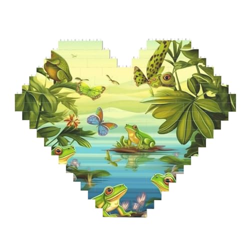 DWVTFSM Frogs singende Baustein-Puzzle, herzförmig, personalisierbar, Foto-Bausteine, Puzzle, Familien-Andenken, DIY, romantische Heimdekoration, Jahrestag, Geburtstagsgeschenke für sie, ihn, DWVTFSM Frogs singende Baustein-Puzzle, herzförmig, personalisierbar, Foto-Bausteine, Puzzle, Familien-Andenken, DIY, romantische Heimdekoration, Jahrestag, Geburtstagsgeschenke für sie, ihn, von DWVTFSM