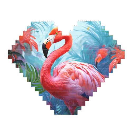 DWVTFSM Gemaltes Flamingo-Baustein-Puzzle, herzförmig, personalisierbar, Foto-Bausteine, Puzzle, Familien-Andenken, DIY, romantische Heimdekoration, Jahrestag, Geburtstag, Geschenke für sie, ihn, DWVTFSM Gemaltes Flamingo-Baustein-Puzzle, herzförmig, personalisierbar, Foto-Bausteine, Puzzle, Familien-Andenken, DIY, romantische Heimdekoration, Jahrestag, Geburtstag, Geschenke für sie, ihn, von DWVTFSM