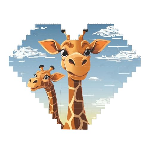 DWVTFSM Giraffen-Baustein-Puzzle, herzförmig, personalisierbar, Foto-Bausteine, Puzzle, Familien-Andenken, DIY, romantische Heimdekoration, Jahrestag, Geburtstagsgeschenke für sie, ihn, Liebhaber, DWVTFSM Giraffen-Baustein-Puzzle, herzförmig, personalisierbar, Foto-Bausteine, Puzzle, Familien-Andenken, DIY, romantische Heimdekoration, Jahrestag, Geburtstagsgeschenke für sie, ihn, Liebhaber, von DWVTFSM
