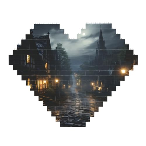 DWVTFSM Gloomy Night Baustein-Puzzle in Herzform, personalisierte Foto-Bausteine, Puzzles, romantische Heimdekoration, Jahrestag, Geburtstagsgeschenke für sie, ihn, Liebhaber, Paare DWVTFSM Gloomy Night Baustein-Puzzle in Herzform, personalisierte Foto-Bausteine, Puzzles, romantische Heimdekoration, Jahrestag, Geburtstagsgeschenke für sie, ihn, Liebhaber, Paare von DWVTFSM