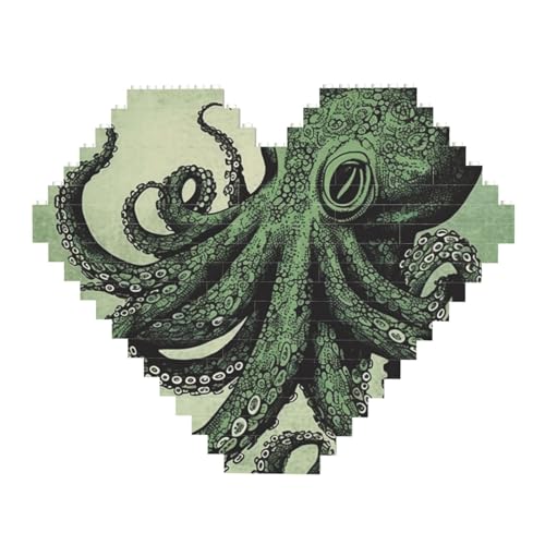 DWVTFSM Grüner Oktopus-Baustein-Puzzle, herzförmig, personalisierbar, Foto-Bausteine, Puzzle, Familien-Andenken, DIY, romantische Heimdekoration, Jahrestag, Geburtstagsgeschenke für sie, ihn, DWVTFSM Grüner Oktopus-Baustein-Puzzle, herzförmig, personalisierbar, Foto-Bausteine, Puzzle, Familien-Andenken, DIY, romantische Heimdekoration, Jahrestag, Geburtstagsgeschenke für sie, ihn, von DWVTFSM