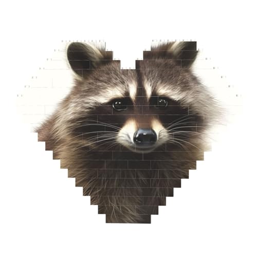 DWVTFSM Haariger Waschbär-Baustein-Puzzle, herzförmig, personalisierbar, Foto-Bausteine, Puzzle, Familien-Andenken, DIY, romantische Heimdekoration, Jahrestag, Geburtstagsgeschenke für sie, ihn, DWVTFSM Haariger Waschbär-Baustein-Puzzle, herzförmig, personalisierbar, Foto-Bausteine, Puzzle, Familien-Andenken, DIY, romantische Heimdekoration, Jahrestag, Geburtstagsgeschenke für sie, ihn, von DWVTFSM
