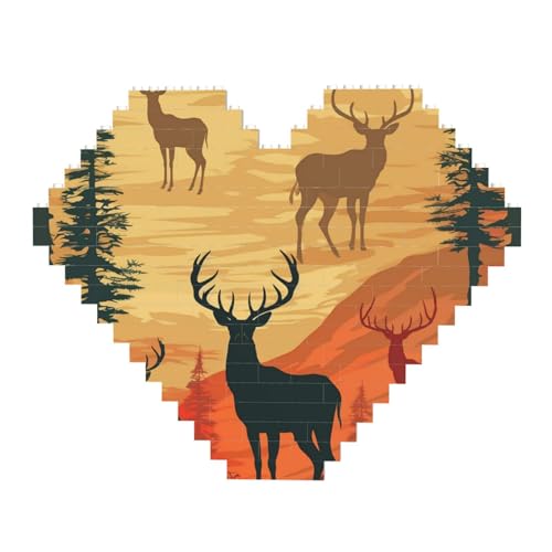 DWVTFSM Hirsch-Show-Baustein-Puzzle, herzförmig, personalisierbar, Foto-Bausteine, Puzzle, Familien-Andenken, DIY, romantische Heimdekoration, Jahrestag, Geburtstagsgeschenke für sie, ihn, Liebhaber, DWVTFSM Hirsch-Show-Baustein-Puzzle, herzförmig, personalisierbar, Foto-Bausteine, Puzzle, Familien-Andenken, DIY, romantische Heimdekoration, Jahrestag, Geburtstagsgeschenke für sie, ihn, Liebhaber, von DWVTFSM