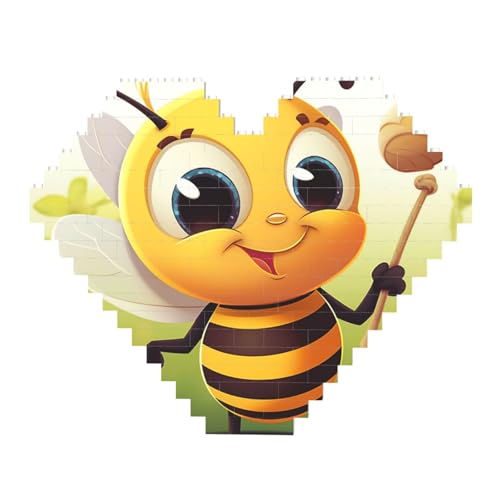 DWVTFSM Honigbienenen-Baustein-Puzzle, herzförmig, personalisierbar, Foto-Bausteine, Puzzle, Familien-Andenken, DIY, romantische Heimdekoration DWVTFSM Honigbienenen-Baustein-Puzzle, herzförmig, personalisierbar, Foto-Bausteine, Puzzle, Familien-Andenken, DIY, romantische Heimdekoration von DWVTFSM