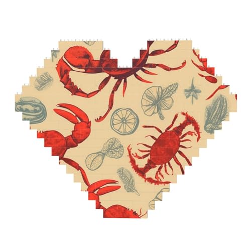 DWVTFSM Hummer und Krabbe, Baustein-Puzzle, herzförmig, personalisierbar, Foto-Bausteine, Puzzle, Familienandenken, DIY, romantische Heimdekoration DWVTFSM Hummer und Krabbe, Baustein-Puzzle, herzförmig, personalisierbar, Foto-Bausteine, Puzzle, Familienandenken, DIY, romantische Heimdekoration von DWVTFSM
