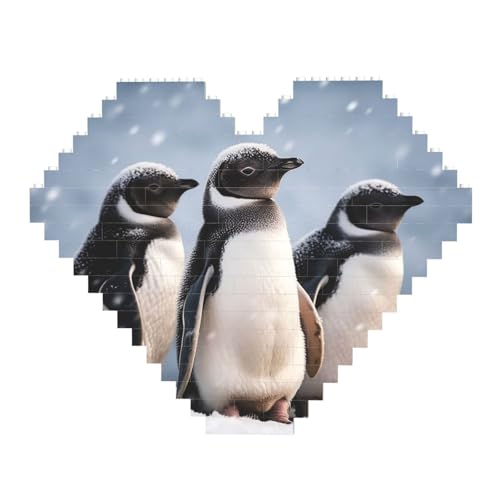DWVTFSM Junge Pinguine mit Schnee, Puzzle, herzförmig, personalisierbar, Foto-Bausteine, Puzzle, Familienandenken, DIY, romantische Heimdekoration DWVTFSM Junge Pinguine mit Schnee, Puzzle, herzförmig, personalisierbar, Foto-Bausteine, Puzzle, Familienandenken, DIY, romantische Heimdekoration von DWVTFSM