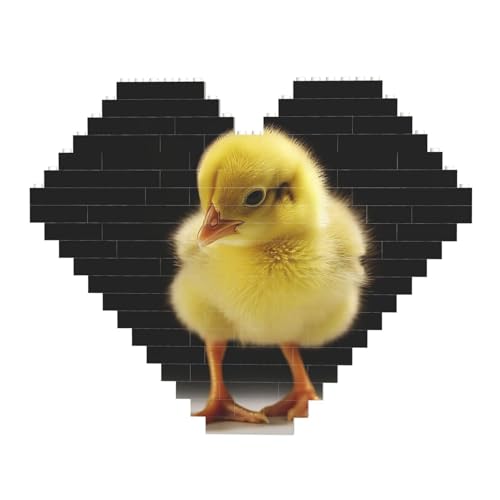 DWVTFSM Kleines gelbes Huhn-Baustein-Puzzle in Herzform, personalisierte Foto-Bausteine, Puzzles, romantische Heimdekoration, Jahrestags-, Geburtstagsgeschenke für sie, ihn, Liebhaber, Paare DWVTFSM Kleines gelbes Huhn-Baustein-Puzzle in Herzform, personalisierte Foto-Bausteine, Puzzles, romantische Heimdekoration, Jahrestags-, Geburtstagsgeschenke für sie, ihn, Liebhaber, Paare von DWVTFSM