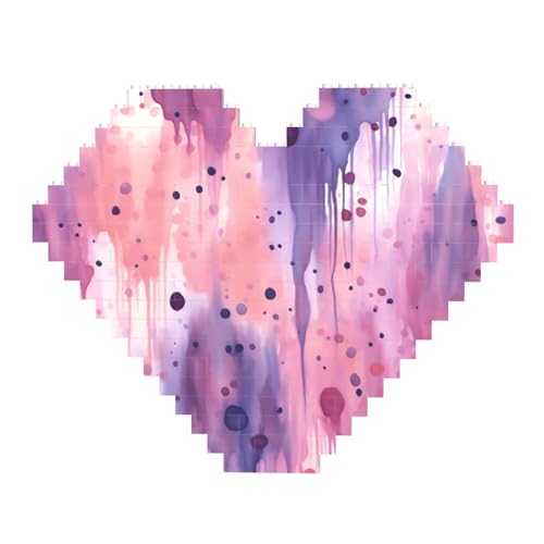 DWVTFSM Lila gepunktete Tinte Baustein-Puzzle herzförmige personalisierte Foto-Bausteine Puzzles romantische Wohnkultur Jahrestag Geburtstag Geschenke für Sie, Ihn, Liebhaber, Paare DWVTFSM Lila gepunktete Tinte Baustein-Puzzle herzförmige personalisierte Foto-Bausteine Puzzles romantische Wohnkultur Jahrestag Geburtstag Geschenke für Sie, Ihn, Liebhaber, Paare von DWVTFSM
