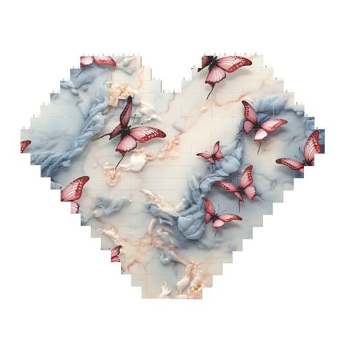 DWVTFSM Marmor- und Schmetterlings-Baustein-Puzzle, herzförmig, personalisierbar, Foto-Bausteine, Puzzle, romantische Heimdekoration, Jahrestag, Geburtstagsgeschenke für sie, ihn, Liebhaber, Paare DWVTFSM Marmor- und Schmetterlings-Baustein-Puzzle, herzförmig, personalisierbar, Foto-Bausteine, Puzzle, romantische Heimdekoration, Jahrestag, Geburtstagsgeschenke für sie, ihn, Liebhaber, Paare von DWVTFSM