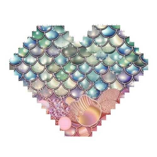DWVTFSM Meerjungfrauen-Waage, Baustein-Puzzle, herzförmig, personalisierbar, Foto-Bausteine, Puzzle, Familien-Andenken, DIY, romantische Heimdekoration DWVTFSM Meerjungfrauen-Waage, Baustein-Puzzle, herzförmig, personalisierbar, Foto-Bausteine, Puzzle, Familien-Andenken, DIY, romantische Heimdekoration von DWVTFSM