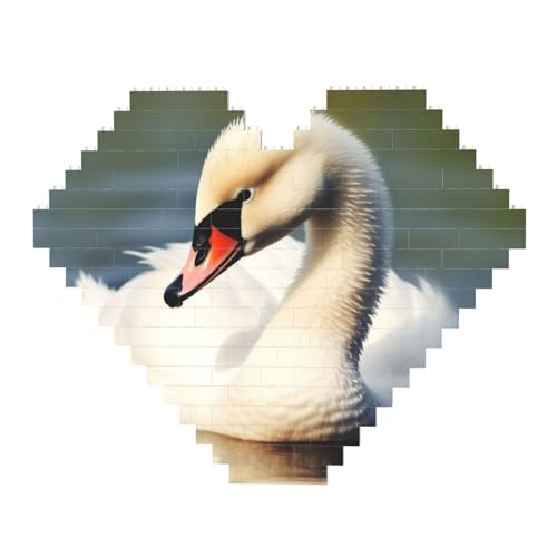 DWVTFSM Niedlicher kleiner Schwan Baustein-Puzzle in Herzform, personalisiertes Foto-Baustein-Puzzle, Familien-Andenken, DIY, romantische Heimdekoration, Jahrestag, Geburtstagsgeschenke für sie, ihn, DWVTFSM Niedlicher kleiner Schwan Baustein-Puzzle in Herzform, personalisiertes Foto-Baustein-Puzzle, Familien-Andenken, DIY, romantische Heimdekoration, Jahrestag, Geburtstagsgeschenke für sie, ihn, von DWVTFSM