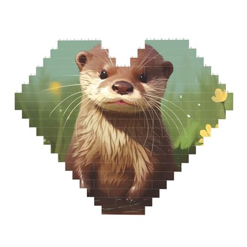 DWVTFSM Niedliches Otter-Baustein-Puzzle, herzförmig, personalisierbar, Foto-Bausteine, Puzzle, Familien-Andenken, DIY, romantische Heimdekoration, Jahrestag, Geburtstagsgeschenke für sie, ihn, DWVTFSM Niedliches Otter-Baustein-Puzzle, herzförmig, personalisierbar, Foto-Bausteine, Puzzle, Familien-Andenken, DIY, romantische Heimdekoration, Jahrestag, Geburtstagsgeschenke für sie, ihn, von DWVTFSM