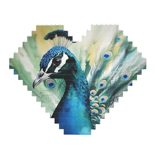 DWVTFSM Niedliches Pfauen-Baustein-Puzzle, herzförmig, personalisierte Foto-Bausteine, Puzzle, Familien-Andenken, DIY, romantische Heimdekoration, Jahrestag, Geburtstagsgeschenke für sie, ihn, DWVTFSM Niedliches Pfauen-Baustein-Puzzle, herzförmig, personalisierte Foto-Bausteine, Puzzle, Familien-Andenken, DIY, romantische Heimdekoration, Jahrestag, Geburtstagsgeschenke für sie, ihn, von DWVTFSM