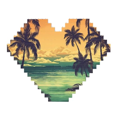 DWVTFSM Palmen- und Strand-Baustein-Puzzle, herzförmig, personalisierbar, Foto-Bausteine, Puzzle, romantische Wohnkultur, Jahrestag, Geburtstag, Geschenke für sie, ihn, Liebhaber, Paare DWVTFSM Palmen- und Strand-Baustein-Puzzle, herzförmig, personalisierbar, Foto-Bausteine, Puzzle, romantische Wohnkultur, Jahrestag, Geburtstag, Geschenke für sie, ihn, Liebhaber, Paare von DWVTFSM