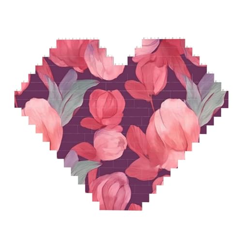 DWVTFSM Pfingstrosenblüten-Muster, Baustein-Puzzle, herzförmig, personalisierbar, Foto-Bausteine, Puzzle, Familien-Andenken, DIY, romantische Heimdekoration DWVTFSM Pfingstrosenblüten-Muster, Baustein-Puzzle, herzförmig, personalisierbar, Foto-Bausteine, Puzzle, Familien-Andenken, DIY, romantische Heimdekoration von DWVTFSM