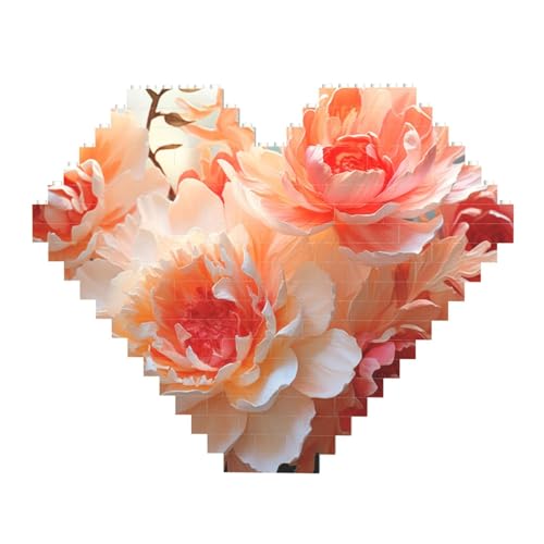 DWVTFSM Pfirsich-Pfingstrosen-Baustein-Puzzle, herzförmig, personalisierbar, Foto-Bausteine, Puzzle, Familien-Andenken, DIY, romantische Heimdekoration, Jahrestag, Geburtstagsgeschenke für sie, ihn, DWVTFSM Pfirsich-Pfingstrosen-Baustein-Puzzle, herzförmig, personalisierbar, Foto-Bausteine, Puzzle, Familien-Andenken, DIY, romantische Heimdekoration, Jahrestag, Geburtstagsgeschenke für sie, ihn, von DWVTFSM