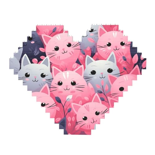 DWVTFSM Pinke Katze Baustein-Puzzle in Herzform, personalisierte Foto-Bausteine, Puzzles, Familien-Andenken, DIY, romantische Heimdekoration, Jahrestag, Geburtstagsgeschenke für sie, ihn, Liebhaber, DWVTFSM Pinke Katze Baustein-Puzzle in Herzform, personalisierte Foto-Bausteine, Puzzles, Familien-Andenken, DIY, romantische Heimdekoration, Jahrestag, Geburtstagsgeschenke für sie, ihn, Liebhaber, von DWVTFSM