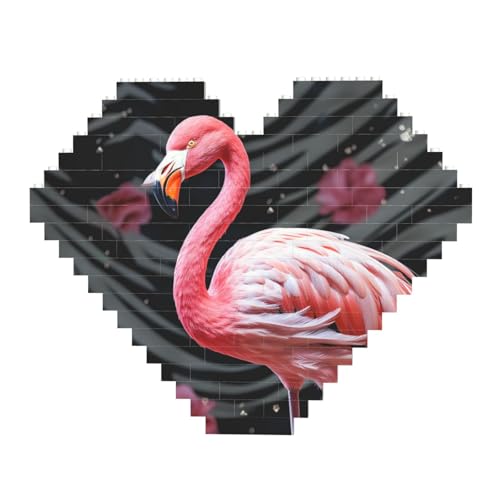 DWVTFSM Pinker Flamingo-Baustein-Puzzle, herzförmig, personalisierbar, Foto-Bausteine, Puzzle, Familien-Andenken, DIY, romantische Heimdekoration DWVTFSM Pinker Flamingo-Baustein-Puzzle, herzförmig, personalisierbar, Foto-Bausteine, Puzzle, Familien-Andenken, DIY, romantische Heimdekoration von DWVTFSM