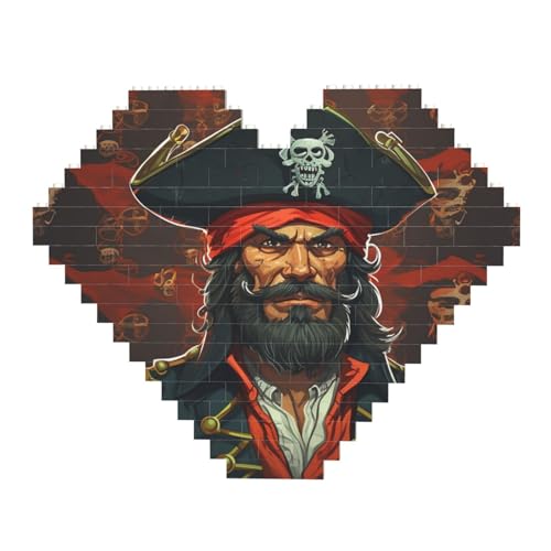DWVTFSM Piratenkapitän, Baustein-Puzzle, herzförmig, personalisierbar, Foto-Bausteine, Puzzle, Familien-Andenken, DIY, romantische Heimdekoration, Jahrestag, Geburtstagsgeschenke für sie, ihn, DWVTFSM Piratenkapitän, Baustein-Puzzle, herzförmig, personalisierbar, Foto-Bausteine, Puzzle, Familien-Andenken, DIY, romantische Heimdekoration, Jahrestag, Geburtstagsgeschenke für sie, ihn, von DWVTFSM