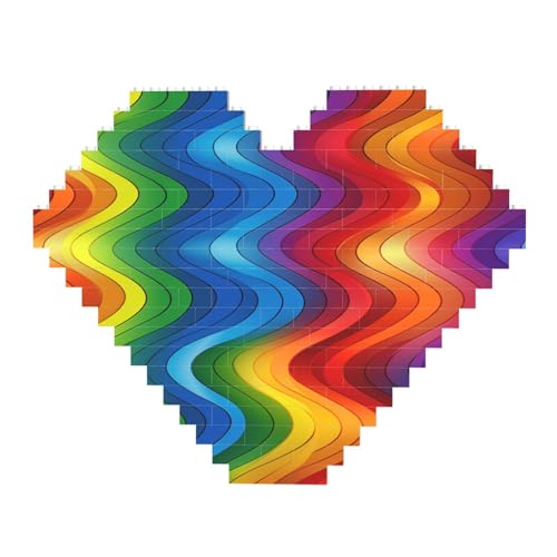DWVTFSM Regenbogen-Baustein-Puzzle, herzförmig, personalisierbar, Foto-Bausteine, Puzzle, Familien-Andenken, DIY, romantische Heimdekoration DWVTFSM Regenbogen-Baustein-Puzzle, herzförmig, personalisierbar, Foto-Bausteine, Puzzle, Familien-Andenken, DIY, romantische Heimdekoration von DWVTFSM