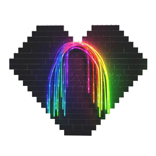 DWVTFSM Regenbogen-Neon-Baustein-Puzzle, herzförmig, personalisierbar, Foto-Bausteine, Puzzle, Familien-Andenken, DIY, romantische Heimdekoration, Jahrestag, Geburtstag, Geschenke für sie, ihn, DWVTFSM Regenbogen-Neon-Baustein-Puzzle, herzförmig, personalisierbar, Foto-Bausteine, Puzzle, Familien-Andenken, DIY, romantische Heimdekoration, Jahrestag, Geburtstag, Geschenke für sie, ihn, von DWVTFSM