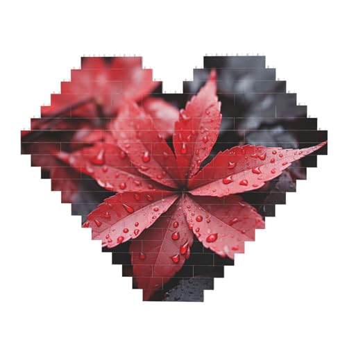 DWVTFSM Rote und graue Blätter Baustein-Puzzle, herzförmig, personalisierte Foto-Bausteine, Puzzles, romantische Heimdekoration, Jahrestag, Geburtstag, Geschenke für sie, ihn, Liebhaber, Paare DWVTFSM Rote und graue Blätter Baustein-Puzzle, herzförmig, personalisierte Foto-Bausteine, Puzzles, romantische Heimdekoration, Jahrestag, Geburtstag, Geschenke für sie, ihn, Liebhaber, Paare von DWVTFSM