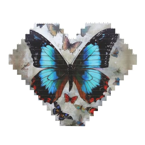 DWVTFSM Schmetterlings-Baustein-Puzzle, herzförmig, personalisierbar, Foto-Bausteine, Puzzle, Familien-Andenken, DIY, romantische Heimdekoration, Jahrestag, Geburtstagsgeschenke für sie, ihn, DWVTFSM Schmetterlings-Baustein-Puzzle, herzförmig, personalisierbar, Foto-Bausteine, Puzzle, Familien-Andenken, DIY, romantische Heimdekoration, Jahrestag, Geburtstagsgeschenke für sie, ihn, von DWVTFSM