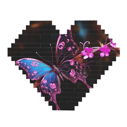 DWVTFSM Schönes Schmetterlings-Baustein-Puzzle, herzförmig, personalisierbar, Foto-Bausteine, Puzzle, Familien-Andenken, DIY, romantische Heimdekoration, Jahrestag, Geburtstag, Geschenke für sie, ihn, DWVTFSM Schönes Schmetterlings-Baustein-Puzzle, herzförmig, personalisierbar, Foto-Bausteine, Puzzle, Familien-Andenken, DIY, romantische Heimdekoration, Jahrestag, Geburtstag, Geschenke für sie, ihn, von DWVTFSM