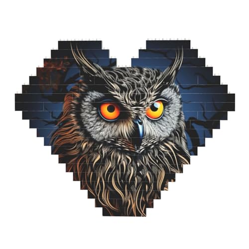 DWVTFSM Schwarze Eule Baustein-Puzzle, herzförmig, personalisierbar, Foto-Bausteine, Puzzle, Familien-Andenken, DIY, romantische Heimdekoration, Jahrestag, Geburtstag, Geschenke für sie, ihn, DWVTFSM Schwarze Eule Baustein-Puzzle, herzförmig, personalisierbar, Foto-Bausteine, Puzzle, Familien-Andenken, DIY, romantische Heimdekoration, Jahrestag, Geburtstag, Geschenke für sie, ihn, von DWVTFSM