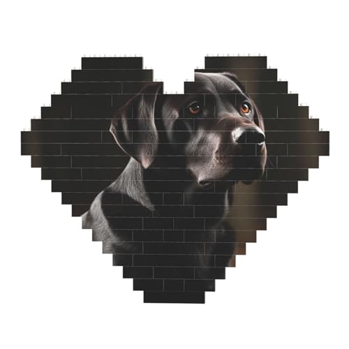 DWVTFSM Schwarzer Labrador-Baustein-Puzzle, herzförmig, personalisierbar, Foto-Bausteine, Puzzle, Familien-Andenken, DIY, romantische Heimdekoration, Jahrestag, Geburtstagsgeschenke für sie, ihn, DWVTFSM Schwarzer Labrador-Baustein-Puzzle, herzförmig, personalisierbar, Foto-Bausteine, Puzzle, Familien-Andenken, DIY, romantische Heimdekoration, Jahrestag, Geburtstagsgeschenke für sie, ihn, von DWVTFSM