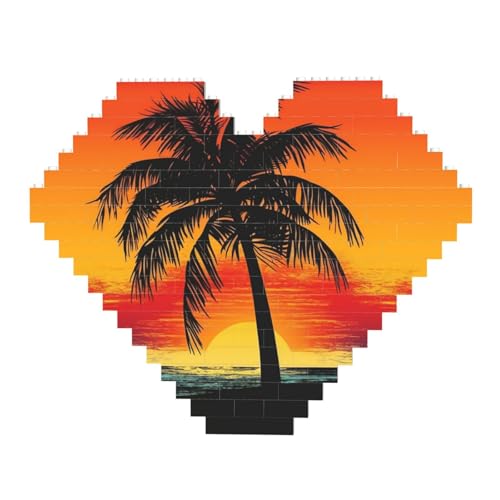 DWVTFSM Sonnenuntergang Palme Baustein-Puzzle Herzförmige personalisierte Foto-Bausteine Puzzles Familienandenken DIY romantische Wohnkultur Jahrestag Geburtstag Geschenke für Sie, Ihn, Liebhaber, DWVTFSM Sonnenuntergang Palme Baustein-Puzzle Herzförmige personalisierte Foto-Bausteine Puzzles Familienandenken DIY romantische Wohnkultur Jahrestag Geburtstag Geschenke für Sie, Ihn, Liebhaber, von DWVTFSM