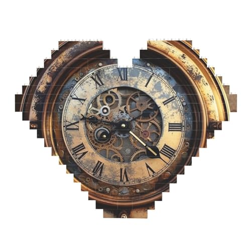 DWVTFSM Steampunk-Uhr-Baustein-Puzzle, herzförmig, personalisierbar, Foto-Bausteine, Puzzle, Familien-Andenken, DIY, romantische Heimdekoration, Jahrestag, Geburtstagsgeschenke für sie, ihn, DWVTFSM Steampunk-Uhr-Baustein-Puzzle, herzförmig, personalisierbar, Foto-Bausteine, Puzzle, Familien-Andenken, DIY, romantische Heimdekoration, Jahrestag, Geburtstagsgeschenke für sie, ihn, von DWVTFSM