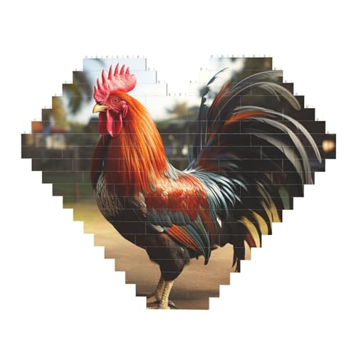 DWVTFSM Stolzer Hahn-Baustein-Puzzle, herzförmig, personalisierbar, Foto-Bausteine, Puzzle, Familien-Andenken, DIY, romantische Heimdekoration, Jahrestag, Geburtstagsgeschenke für sie, ihn, Liebhaber, DWVTFSM Stolzer Hahn-Baustein-Puzzle, herzförmig, personalisierbar, Foto-Bausteine, Puzzle, Familien-Andenken, DIY, romantische Heimdekoration, Jahrestag, Geburtstagsgeschenke für sie, ihn, Liebhaber, von DWVTFSM