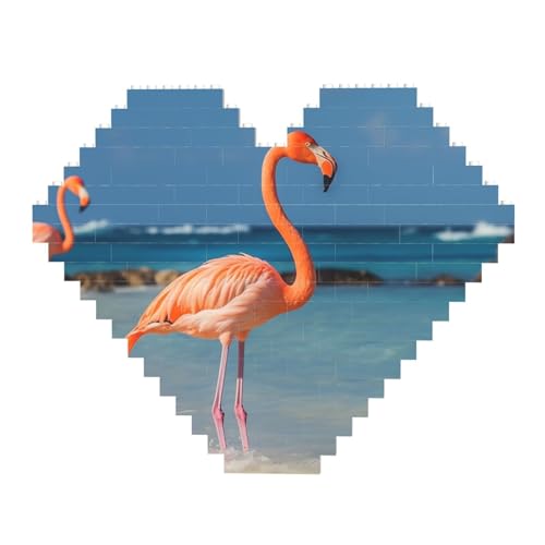DWVTFSM Strand-Flamingo-Baustein-Puzzle, herzförmig, personalisierbar, Foto-Bausteine, Puzzle, Familien-Andenken, DIY, romantische Heimdekoration DWVTFSM Strand-Flamingo-Baustein-Puzzle, herzförmig, personalisierbar, Foto-Bausteine, Puzzle, Familien-Andenken, DIY, romantische Heimdekoration von DWVTFSM