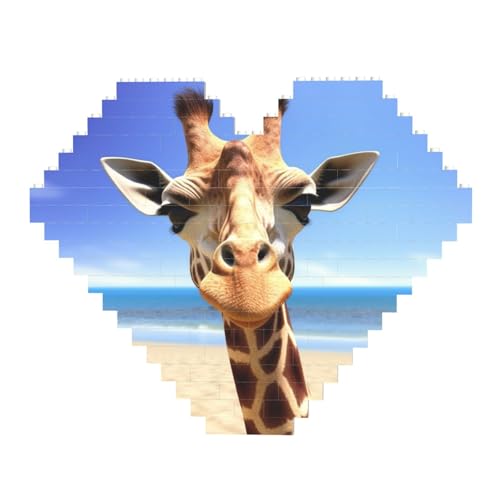 DWVTFSM Strandgiraffen-Baustein-Puzzle, herzförmig, personalisierbar, Foto-Bausteine, Puzzle, Familien-Andenken, DIY, romantische Heimdekoration, Jahrestag, Geburtstagsgeschenke für sie, ihn, DWVTFSM Strandgiraffen-Baustein-Puzzle, herzförmig, personalisierbar, Foto-Bausteine, Puzzle, Familien-Andenken, DIY, romantische Heimdekoration, Jahrestag, Geburtstagsgeschenke für sie, ihn, von DWVTFSM
