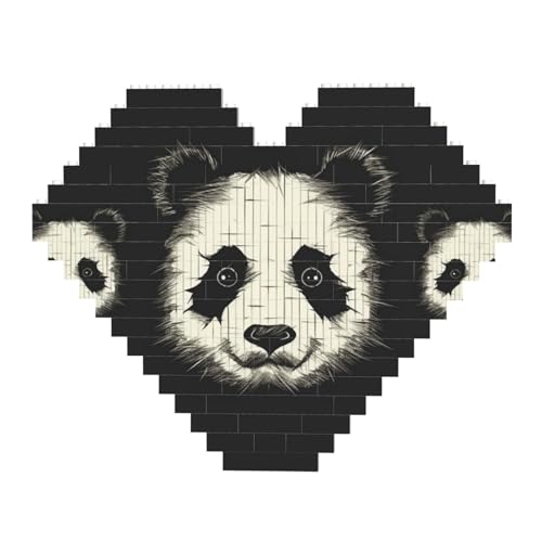 DWVTFSM Three Lines Panda-Kopf-Baustein-Puzzle, herzförmig, personalisierbar, Foto-Bausteine, Puzzle, Familien-Andenken, DIY, romantische Heimdekoration DWVTFSM Three Lines Panda-Kopf-Baustein-Puzzle, herzförmig, personalisierbar, Foto-Bausteine, Puzzle, Familien-Andenken, DIY, romantische Heimdekoration von DWVTFSM