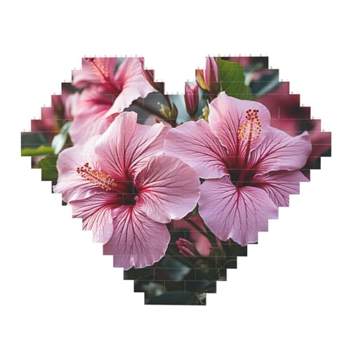 DWVTFSM Tropische Blumen, Baustein-Puzzle, herzförmig, personalisierbar, Foto-Bausteine, Puzzle, romantische Wohnkultur, Jahrestag, Geburtstag, Geschenke für sie, ihn, Liebhaber, Paare DWVTFSM Tropische Blumen, Baustein-Puzzle, herzförmig, personalisierbar, Foto-Bausteine, Puzzle, romantische Wohnkultur, Jahrestag, Geburtstag, Geschenke für sie, ihn, Liebhaber, Paare von DWVTFSM