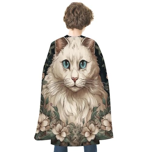 DWVTFSM Uni Halloween-Umhang, wendbar, Vampirumhang, leicht, bequem, Halloween-Hexenumhang, Umhang, Blatt und weiße Katze, Cosplay-Kostüme für Damen und Herren DWVTFSM Uni Halloween-Umhang, wendbar, Vampirumhang, leicht, bequem, Halloween-Hexenumhang, Umhang, Blatt und weiße Katze, Cosplay-Kostüme für Damen und Herren von DWVTFSM