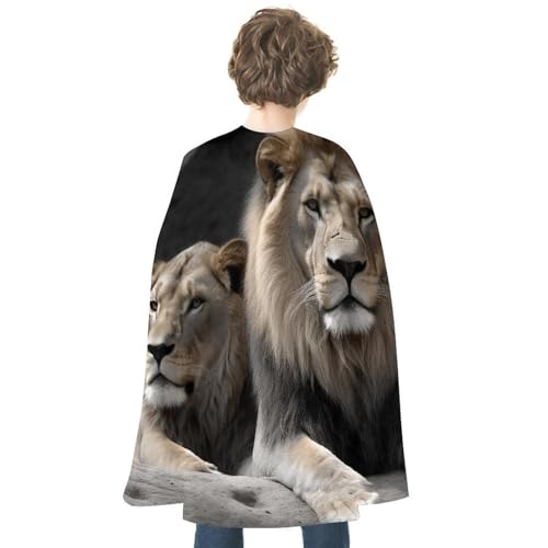 DWVTFSM Uni Halloween-Umhang, wendbar, Vampirumhang, leicht, bequem, Halloween-Hexenumhang, männliche und weibliche Löwen, Cosplay-Kostüme für Damen und Herren DWVTFSM Uni Halloween-Umhang, wendbar, Vampirumhang, leicht, bequem, Halloween-Hexenumhang, männliche und weibliche Löwen, Cosplay-Kostüme für Damen und Herren von DWVTFSM