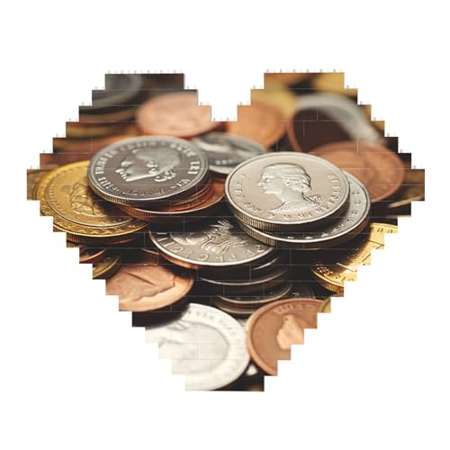 DWVTFSM Währungsmünzen-Baustein-Puzzle, herzförmig, personalisierbar, Foto-Bausteine, Puzzle, Familien-Andenken, DIY, romantische Heimdekoration DWVTFSM Währungsmünzen-Baustein-Puzzle, herzförmig, personalisierbar, Foto-Bausteine, Puzzle, Familien-Andenken, DIY, romantische Heimdekoration von DWVTFSM