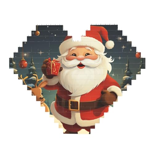 DWVTFSM Weihnachtsmann-Baustein-Puzzle, herzförmig, personalisierbar, Foto-Bausteine, Puzzle, Familien-Andenken, DIY, romantische Heimdekoration DWVTFSM Weihnachtsmann-Baustein-Puzzle, herzförmig, personalisierbar, Foto-Bausteine, Puzzle, Familien-Andenken, DIY, romantische Heimdekoration von DWVTFSM