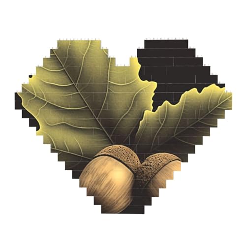 DWVTFSM Zwei Eicheln Baustein-Puzzle, herzförmig, personalisierbar, Foto-Bausteine, Puzzle, Familien-Andenken, DIY, romantische Heimdekoration DWVTFSM Zwei Eicheln Baustein-Puzzle, herzförmig, personalisierbar, Foto-Bausteine, Puzzle, Familien-Andenken, DIY, romantische Heimdekoration von DWVTFSM