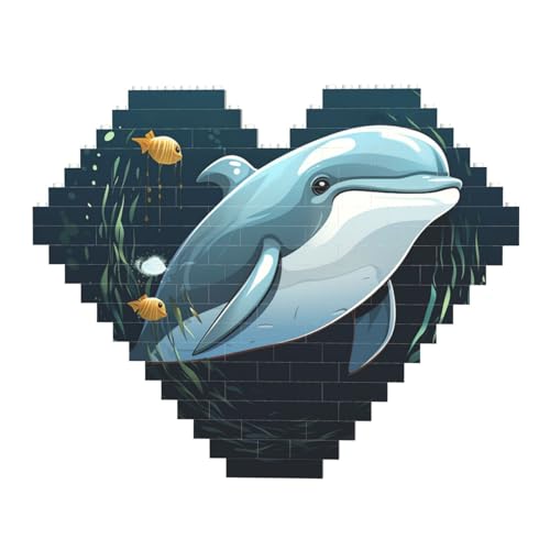 Delfin-Liebhaber, Baustein-Puzzle, herzförmig, personalisierbar, Foto-Bausteine, Puzzle, Familien-Andenken, DIY, romantische Heimdekoration, Jahrestag, Geburtstagsgeschenke für sie, ihn, Liebhaber, Delfin-Liebhaber, Baustein-Puzzle, herzförmig, personalisierbar, Foto-Bausteine, Puzzle, Familien-Andenken, DIY, romantische Heimdekoration, Jahrestag, Geburtstagsgeschenke für sie, ihn, Liebhaber, von DWVTFSM