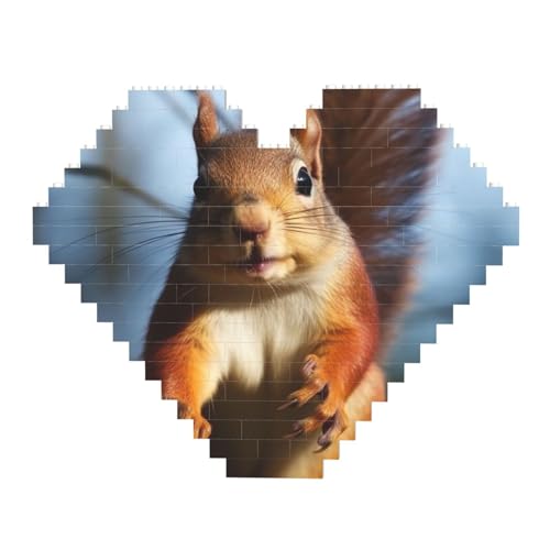 Eichhörnchen, lustiges Tier-Baustein-Puzzle, herzförmig, personalisierbar, Foto-Bausteine, Puzzle, Familien-Andenken, DIY, romantische Heimdekoration, Jahrestag, Geburtstag, Geschenke für sie, ihn, Eichhörnchen, lustiges Tier-Baustein-Puzzle, herzförmig, personalisierbar, Foto-Bausteine, Puzzle, Familien-Andenken, DIY, romantische Heimdekoration, Jahrestag, Geburtstag, Geschenke für sie, ihn, von DWVTFSM