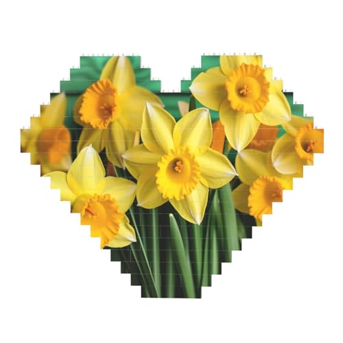 Gelbe Narzissen-Blumen, Baustein-Puzzle, herzförmig, personalisierbar, Foto-Bausteine, Puzzle, Familien-Andenken, DIY, romantische Heimdekoration, Jahrestag, Geburtstag, Geschenke für sie, ihn, Gelbe Narzissen-Blumen, Baustein-Puzzle, herzförmig, personalisierbar, Foto-Bausteine, Puzzle, Familien-Andenken, DIY, romantische Heimdekoration, Jahrestag, Geburtstag, Geschenke für sie, ihn, von DWVTFSM