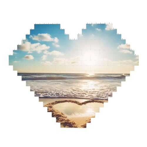 Herzform, romantisches Strand-Baustein-Puzzle, herzförmig, personalisierbar, Foto-Bausteine, Puzzle, Familien-Andenken, DIY, romantische Heimdekoration Herzform, romantisches Strand-Baustein-Puzzle, herzförmig, personalisierbar, Foto-Bausteine, Puzzle, Familien-Andenken, DIY, romantische Heimdekoration von DWVTFSM