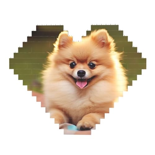 Kurzhaariger Zwergspitz-Baustein-Puzzle, herzförmig, personalisierbar, Foto-Bausteine, Puzzle, Familien-Andenken, DIY, romantische Heimdekoration, Jahrestag, Geburtstag, Geschenke für sie, ihn, Kurzhaariger Zwergspitz-Baustein-Puzzle, herzförmig, personalisierbar, Foto-Bausteine, Puzzle, Familien-Andenken, DIY, romantische Heimdekoration, Jahrestag, Geburtstag, Geschenke für sie, ihn, von DWVTFSM