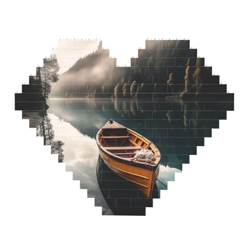 Lakeside Boot Baustein-Puzzle, herzförmig, personalisierbar, Foto-Bausteine, Puzzle, Familien-Andenken, DIY, romantische Heimdekoration, Jahrestag, Geburtstagsgeschenke für sie, ihn, Liebhaber, Paare Lakeside Boot Baustein-Puzzle, herzförmig, personalisierbar, Foto-Bausteine, Puzzle, Familien-Andenken, DIY, romantische Heimdekoration, Jahrestag, Geburtstagsgeschenke für sie, ihn, Liebhaber, Paare von DWVTFSM